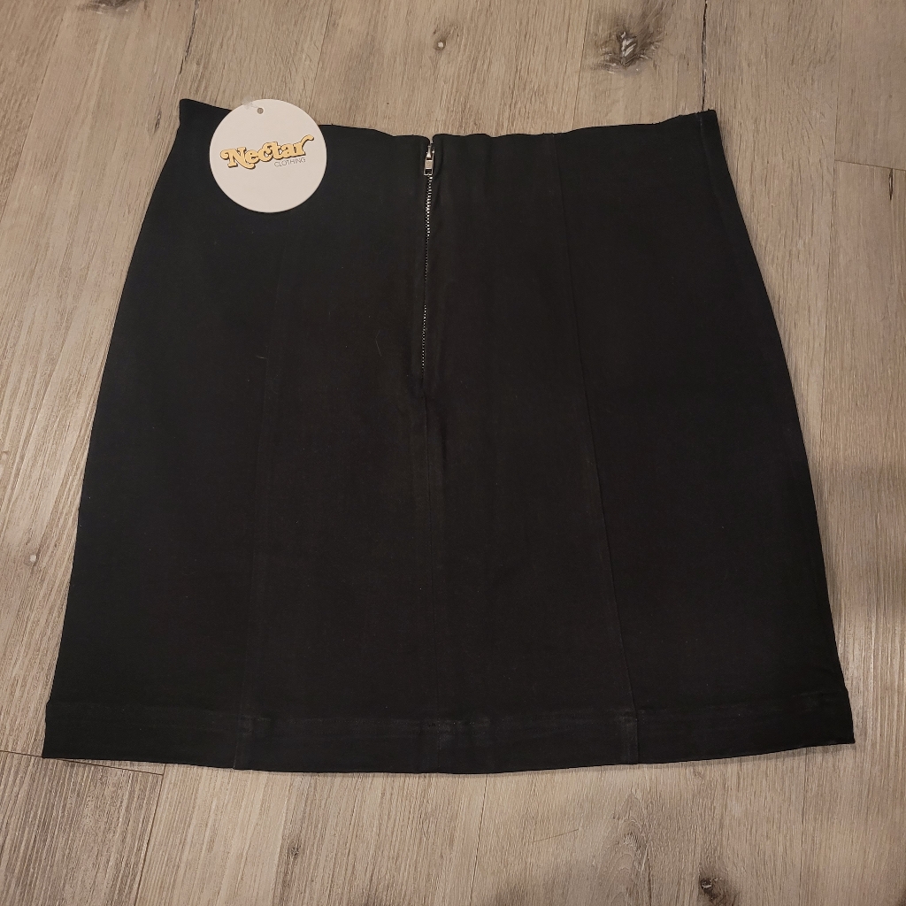 Nwt Nectar Black Denim Jean Mini Skirt Size Medium — image 3 of 3